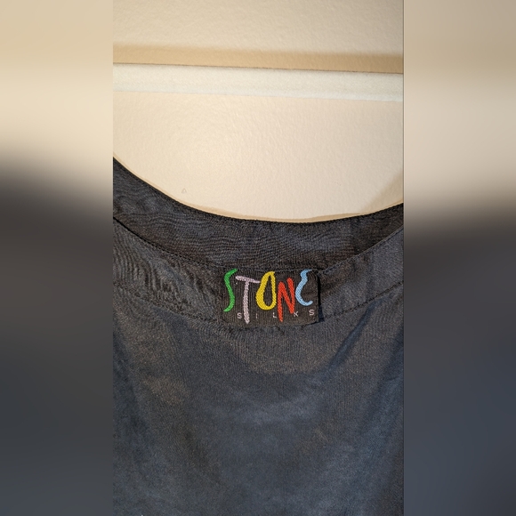 Vintage Black Silk Sleeveless Top - Picture 2 of 3